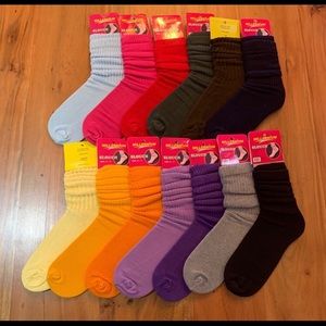 Vintage Variety Colored Slouch Socks